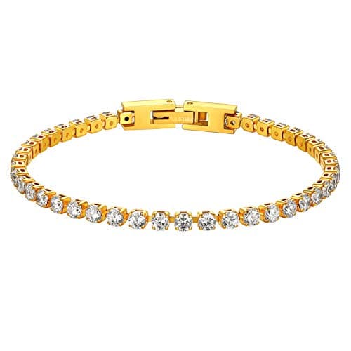 Refined Title: PROSTEEL Cubic Zirconia Tennis Bracelet for Women