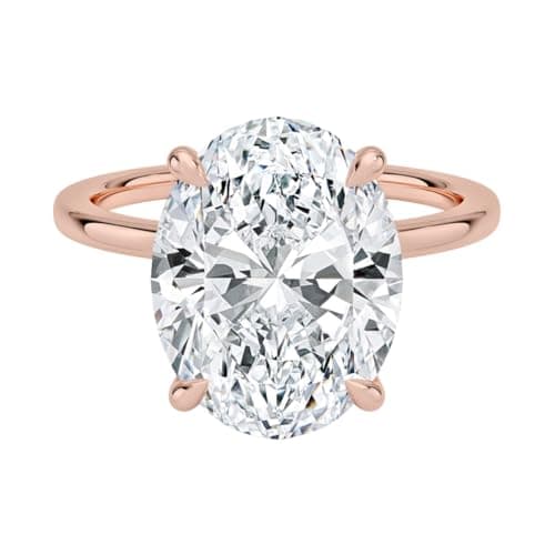 1.5-5 Ct Oval Moissanite Engagement Ring in 10k/14k/18k Gold & SilverHidden Halo (3 Ct Yellow) Gift for Her