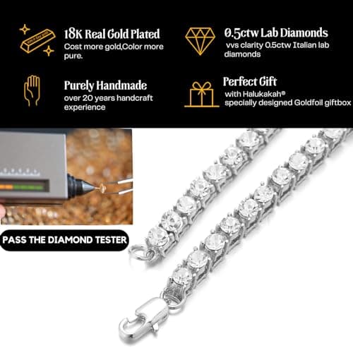 Halukakah Gold Chain for Men Iced Out