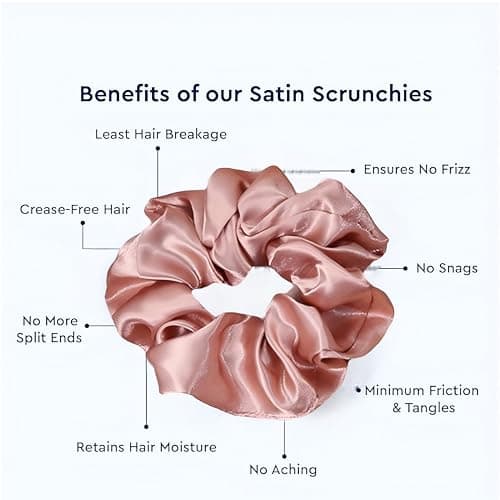 12pcs Set Silk Scrunchies 6 Large 6 Medium Soft Elastic Satin for Women Girls