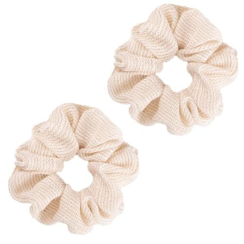 Oversized & Petite White Scrunchies for Women