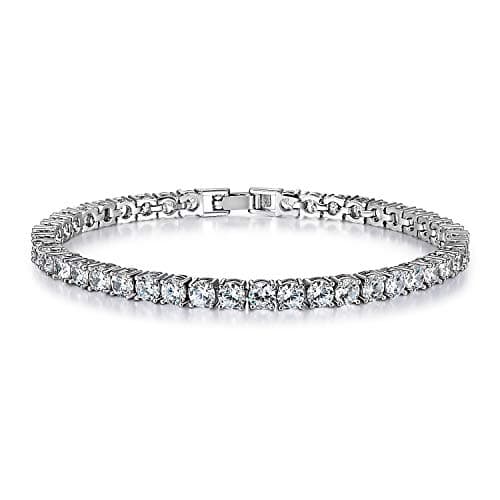 Refined Title: MDFUN CZ Tennis Bracelet for Women and Men