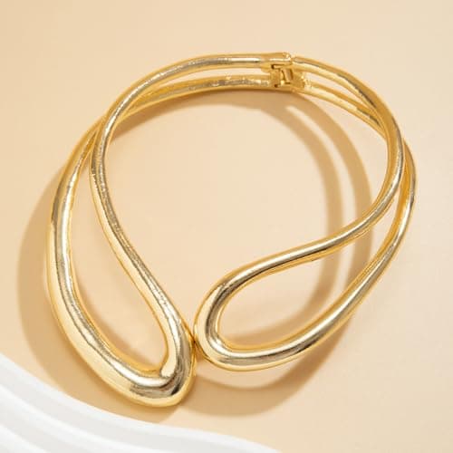 Chunky Gold Choker Necklace for Women and Teen Girls