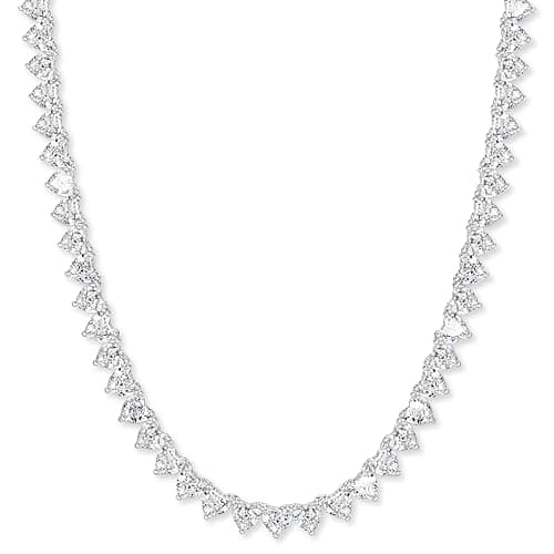 Michooyel Heart Tennis Necklace CZ 16,18,20 Inches Fashion Jewelry