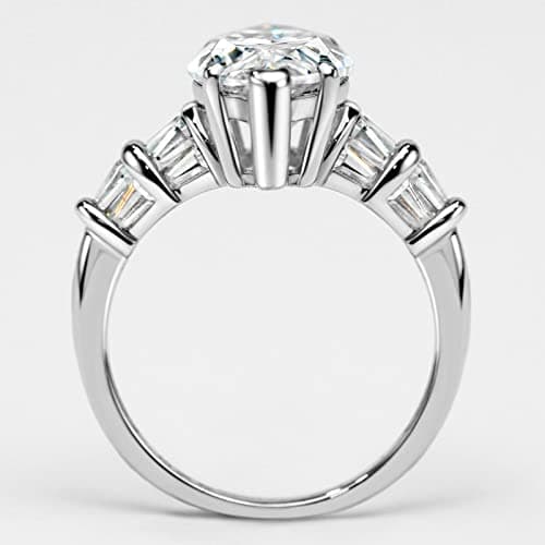 Michooyel S925 6ct Marquise Cut Cubic Zirconia Engagement Ring & Wedding Band for Women