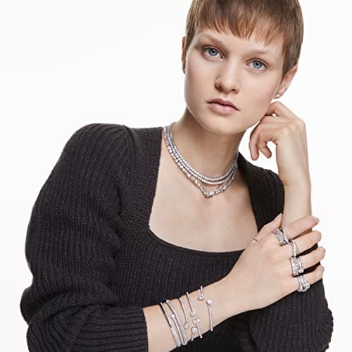 Swarovski Rhodium Rose Gold Crystal Elegance Necklace