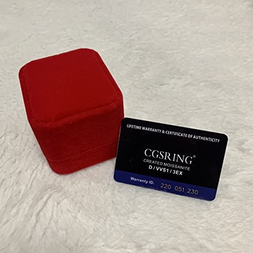 CGSRING 4 Carat Radiant Cut Moissanite Engagement Ring
