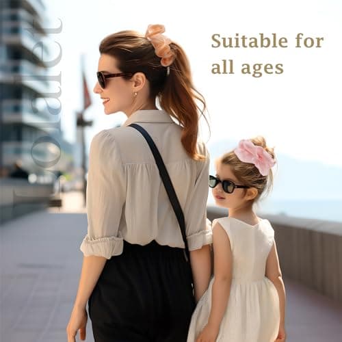 Refined title: Organza Hair Scrunchies for Women and Girls - 5 Pack