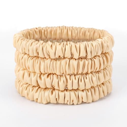 22 Momme Pure Silk Mulberry Scrunchies for Women, MultiColor