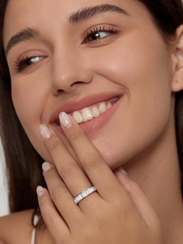 Michooyel Emerald Cut Eternity Ring for Women