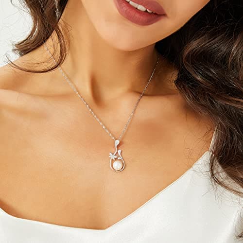 Michooyel Freshwater Pearl Pendant Necklace for Women