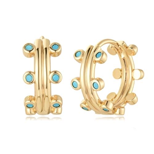 MYEARS 14K Gold Plated Simple Hoop Earrings Hypoallergenic