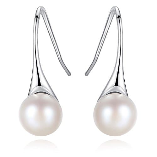 Michooyel Sterling Silver Freshwater Pearls Dangle Earrings for Women
