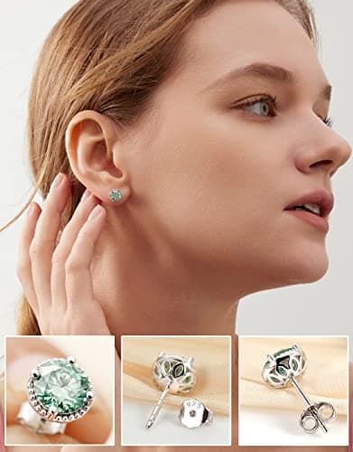 JEYHLOPX moissanite stud earrings for women