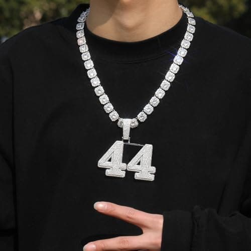 3UMeter Diamond Iced Out Custom Name Chain Necklace for Men & Women