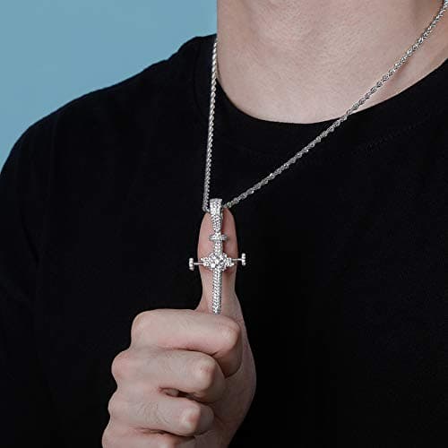 JINAO Hip Hop Iced Out CZ Simulated Diamond Necklace for Men