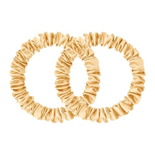 Mulberry Silk No-Damage Scrunchies for Curly Hair, 3 Pack
