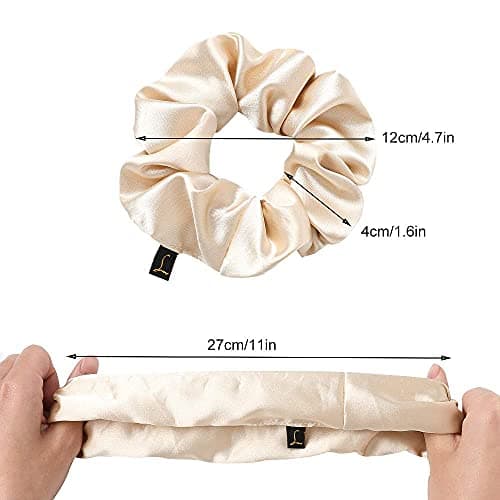 Big Silk Satin Scrunchies for Women - Soft & Elastic Hair Accessories