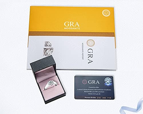 AINUOSHI 2.0 Carat Moissanite Diamond Ring for Wedding, Engagement and Anniversary