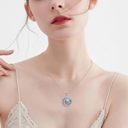 Refined Title:

KQF Wolf Half Moon Necklace for Men, Teen Girls, and Boys