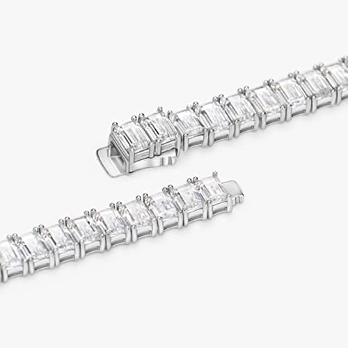 Michooyel Emerald Cut Cubic Zirconia Tennis Bracelet