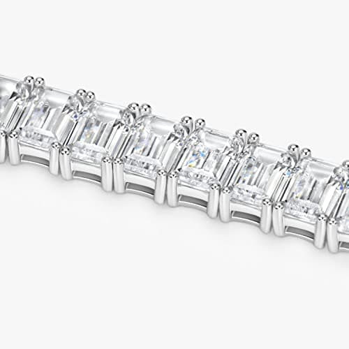 Michooyel Emerald Cut Cubic Zirconia Tennis Bracelet