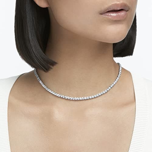Swarovski Rhodium Rose Gold Crystal Elegance Necklace
