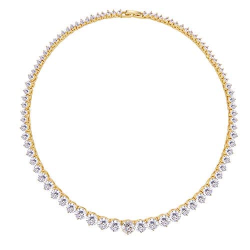 Lavencious Tennis AAA CZ Necklace for Bridal and Evening Party