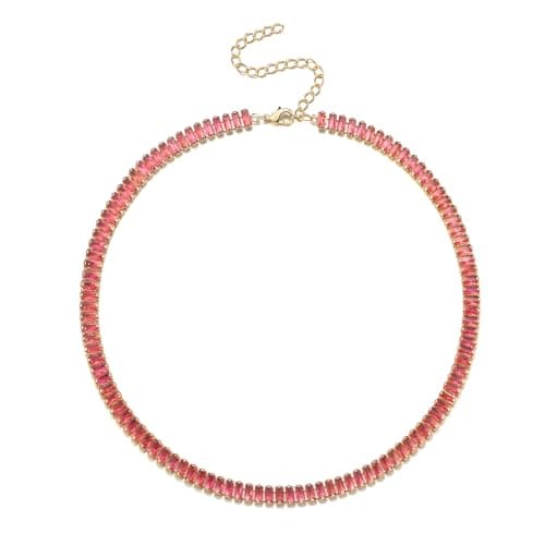 FANZE Gold Plated Tennis Necklace for Women Cubic Zirconia Choker