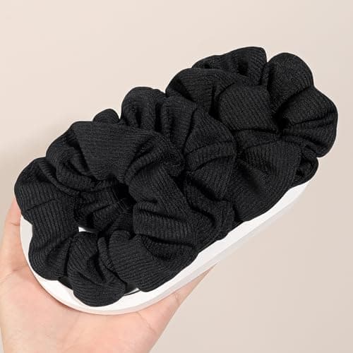 Silk Scrunchies Hair Ties for Girls & Women, Soft No-Crease Ponytail Holders