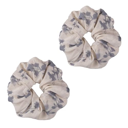 Chinoiserie Ink Style Oversized Hair Scrunchies Set