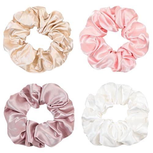 Big Silk Satin Scrunchies for Women - Soft & Elastic Hair Accessories