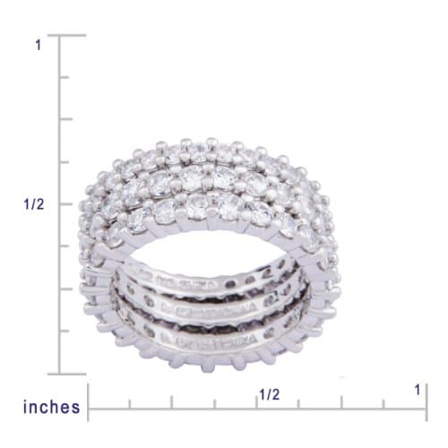 Amazon Essentials Cubic Zirconia Stacking Ring Set