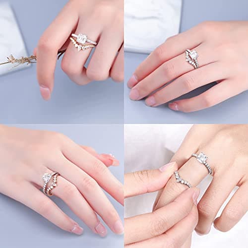 Unique Moissanite Wedding Band for Women, 14K Gold Vermeil, Pear & Round Stones