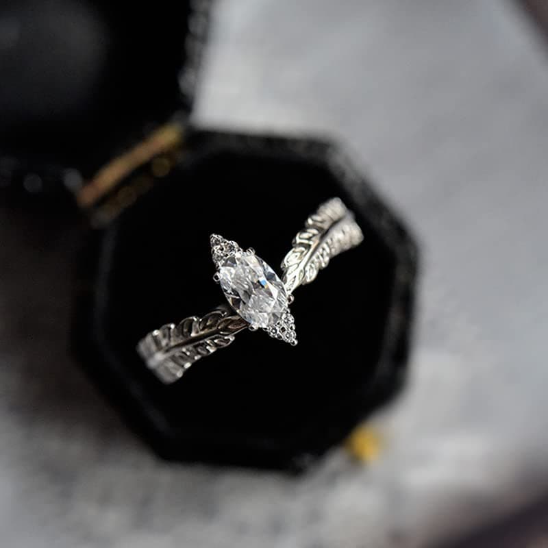 Refined and simplified title: Michooyel Marquise Diamond Engagement Ring S925 Sterling Silver Wedding Band Cubic Zirconia Fine Jewelry For Women