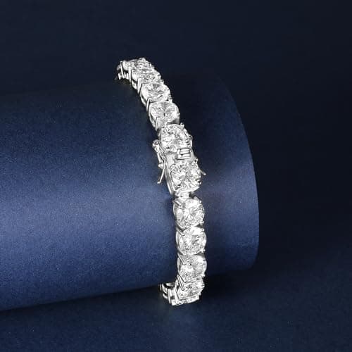 Gemsme 7.0mm 18K Gold Plated Cubic Zirconia Tennis Bracelet