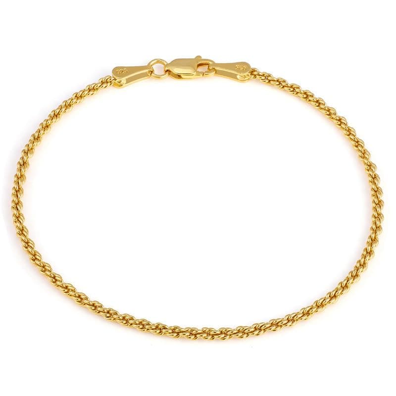 Waitsoul Diamond-Cut Silver/Gold Box/Rope Bracelet for Women/Men
