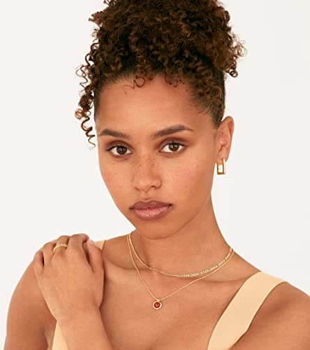 PavoI 14K Gold Plated 925 Sterling Silver Square Hoop Earrings