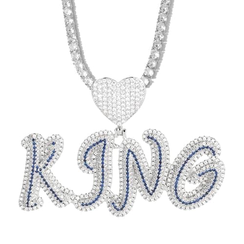 3UMeter Diamond Iced Out Custom Name Chain Necklace for Men & Women