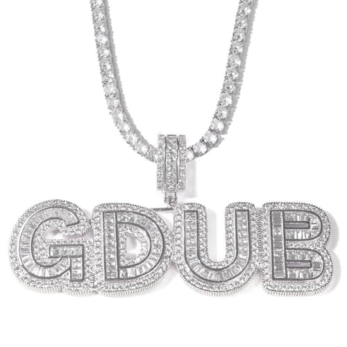 3UMeter Diamond Iced Out Custom Name Chain Necklace for Men & Women