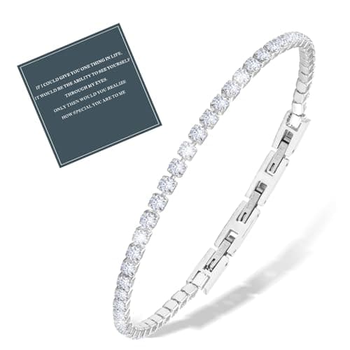 Dainty Stainless Steel Tennis Bracelets for Men and Women