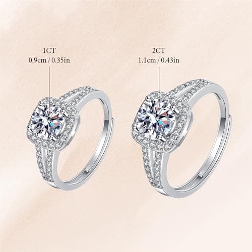 PINAIDYINS Moissanite 1-3CT Rings, 18K Gold Plated, D Color VVS1 Ideal Cut, Gift for Mom/Wife/Girlfriend