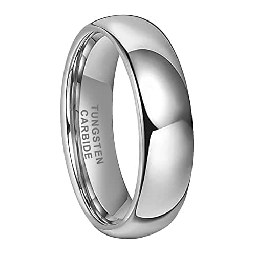 TUTISS 3mm-10mm Silver/Gold Tungsten Rings for Men & Women
