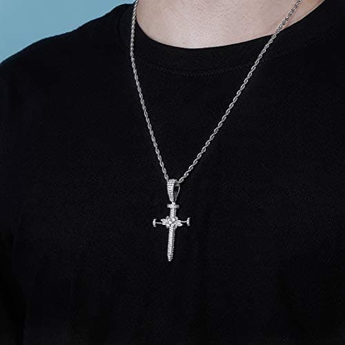 JINAO Hip Hop Iced Out CZ Simulated Diamond Necklace for Men