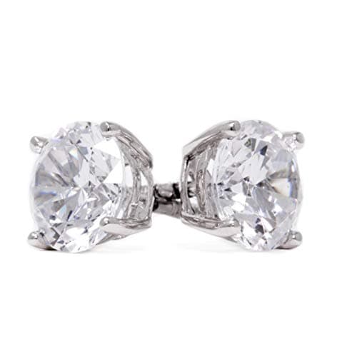 Brilliant Lab Creations 1-4CT Moissanite Stud Earrings, 14k Gold for Women