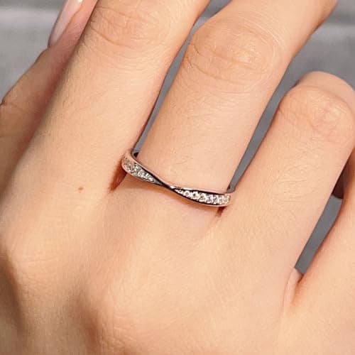 Michooyel Sterling Silver Eternity Cross Ring for Women AA+ CZ