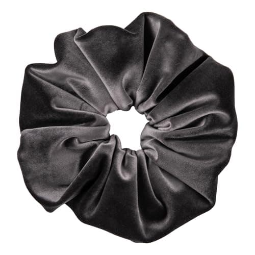 Jumbo Velvet Scrunchies for Women - Thick & Thin Hair, No Damage, Holds Tide (1 Pack, Yellow)