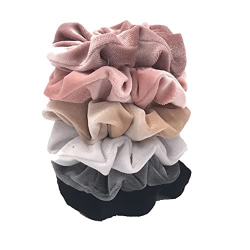 Shining Series 7 Pack Soft Scrunchies for Women