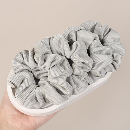 Silk Scrunchies Hair Ties for Girls & Women, Soft No-Crease Ponytail Holders