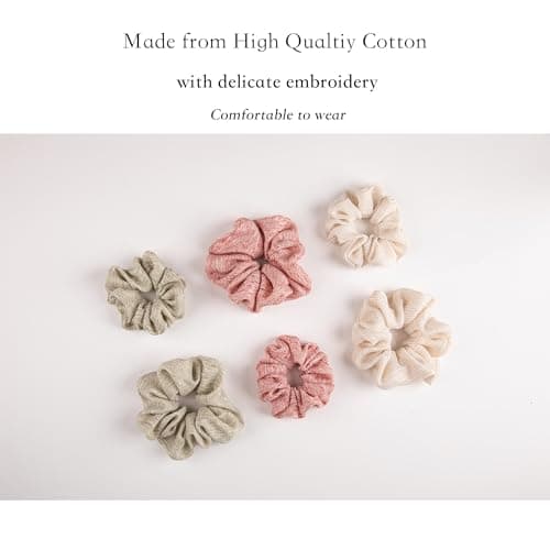 Oversized & Petite White Scrunchies for Women